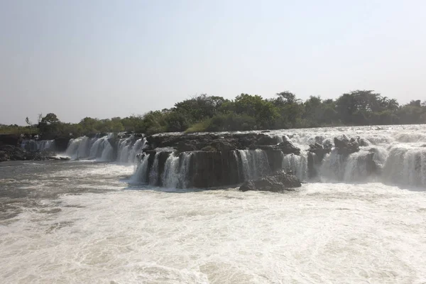 Zambie Chutes Ngonye Sur Fleuve Zambèze Par Une Journée Ensoleillée — Photo
