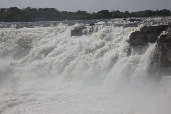 Водопад Нгонье Замбии Реке Замбези Солнечный День — стоковое фото