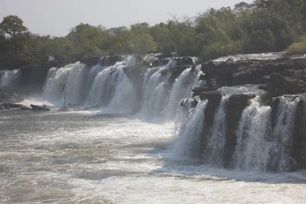 Zambie Ngone Zambèze Cascade Par Une Journée Ensoleillée — Photo