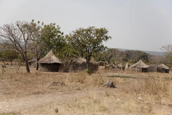 Zambia Pequeño Pueblo Día Soleado — Foto de Stock