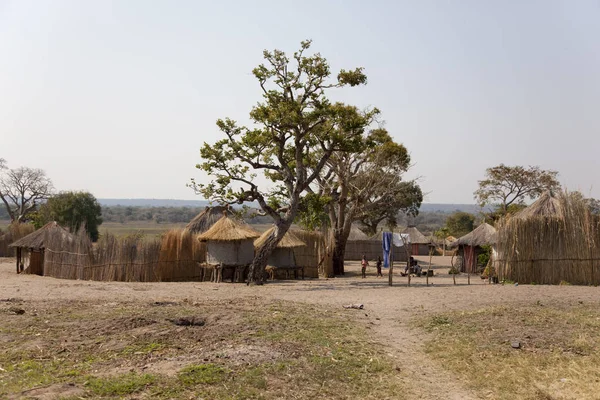 Zambia Pequeño Pueblo Día Soleado — Foto de Stock