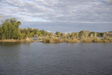 Zambezi Nehri 'nde Zimbabve günbatımı