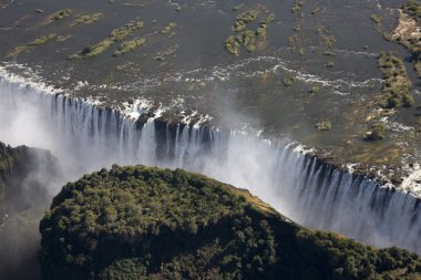 Zimbabwe Victoria Falls güneşli bir gün