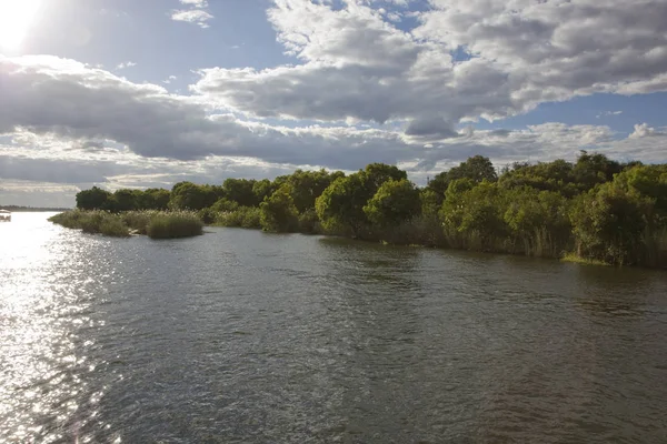 Atardecer Zimbabue Río Zambezi — Foto de Stock