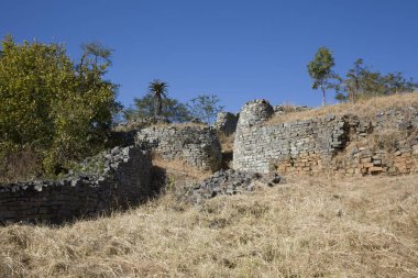 Güneşli bir günde Dziba antik şehir Zimbabve Harabeleri