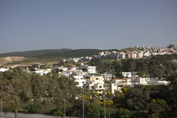 Марокко Белые Дома Города Танжер Солнечный День — стоковое фото