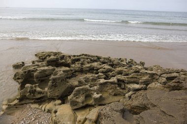 Güneşli bir günde Essueira Fas Atlantik Okyanusu