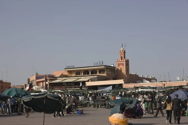 Marocco Marakesh Vista Sulla Città Una Soleggiata Giornata Primaverile — Foto Stock