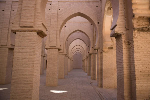 Morocco mosque interior arches