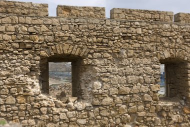 Fas El Jadida - bulutlu bir bahar gününde eski kale