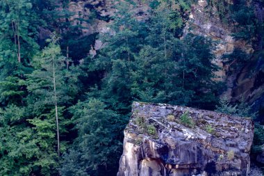 Dağ tepe aralığı manzara. Yeşil dağ sırası manzarası. Dağ zirvesi