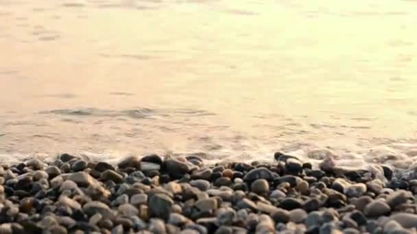 Vlna na pláži, lehké vlnění — Stock video