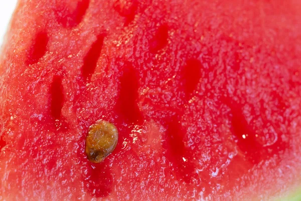 Slice Watermelon Isolated White Background — Stock Photo, Image