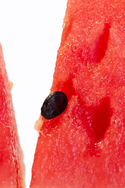 Slice Watermelon Isolated White Background — Stock Photo, Image