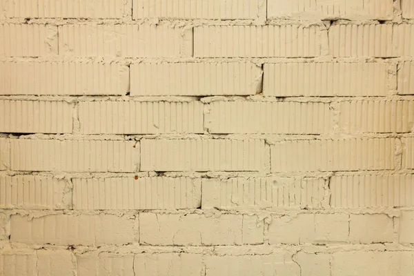 Tuğla duvar beyaz renk — Stok fotoğraf