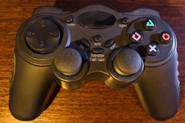 Játék Joystick Vezeték Nélküli Fekete Konzol — Stock Fotó