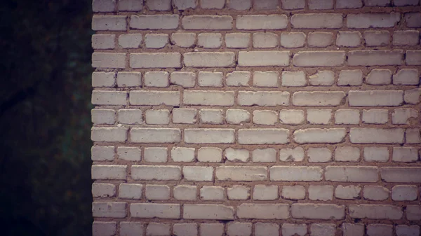 Pared Ladrillo Gris Esquina Casa — Foto de Stock