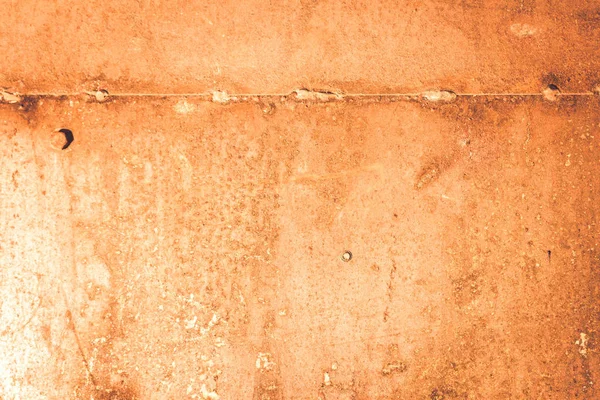 Pared Garaje Hierro Oxidado Con Una Línea Soldadura Pernos — Foto de Stock