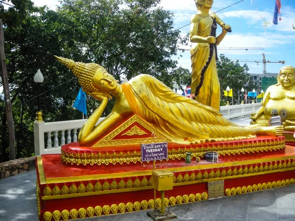 Estatua Oro Semana Culto Tailandia Turismo —  Fotos de Stock