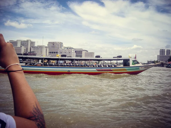 Hotels Door Rivier Uitzicht Vanaf Een Boot Thailand Toerisme — Stockfoto
