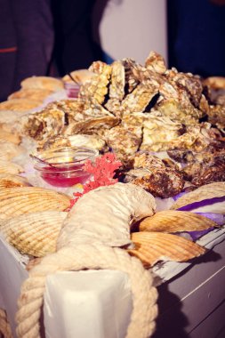 İstiridye baharat buz tablo ile. Kurumsal