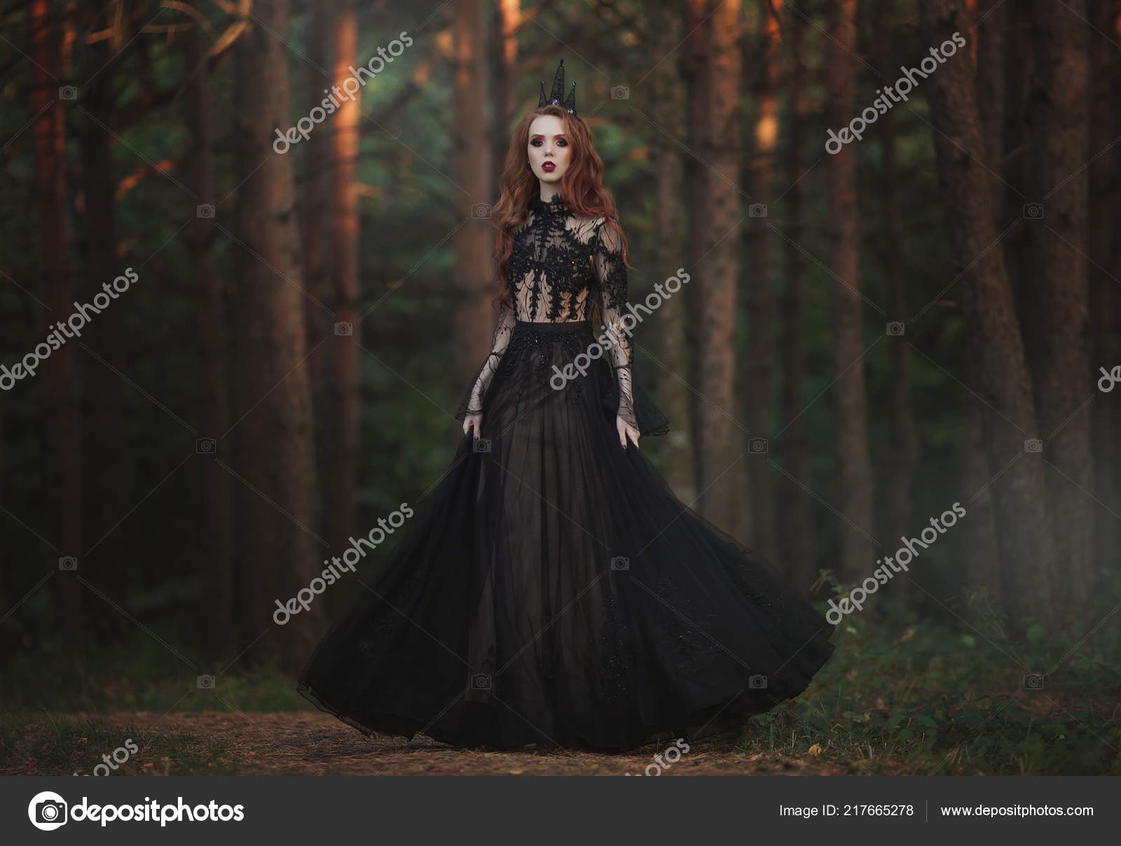 Princess in black dress cheap