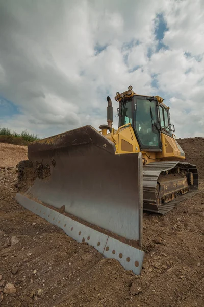 Bulldozer Canteiro Obras — Fotografia de Stock