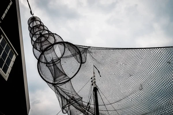 Fishing Nets Harbour Texel Netherlands — Stock Photo, Image
