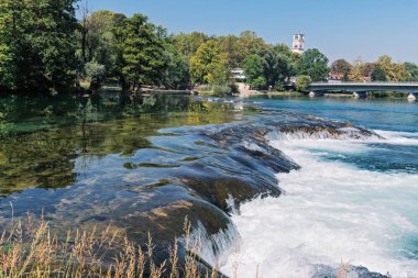  Bihać kasaba, görünümü Una Nehri, Bosna-Hersek