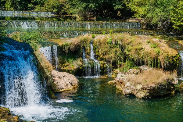 Cachoeira Strbacki Buk Rio Una Bósnia Herzegovina — Fotografia de Stock