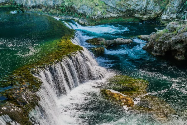 Cascata Strbacki Buk Fiume Una Bosnia Erzegovina — Foto Stock