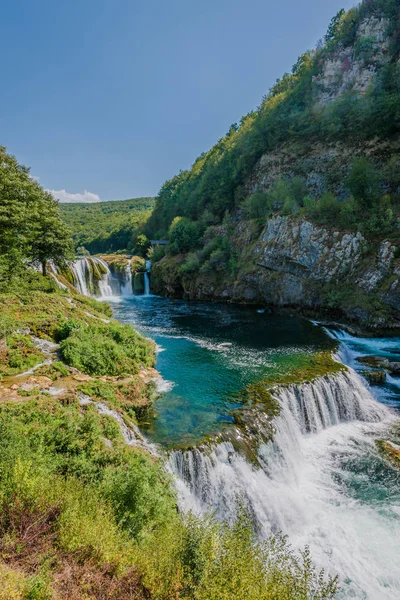 Cascada Strbacki Buk Río Una Bosnia Herzegovina — Foto de Stock