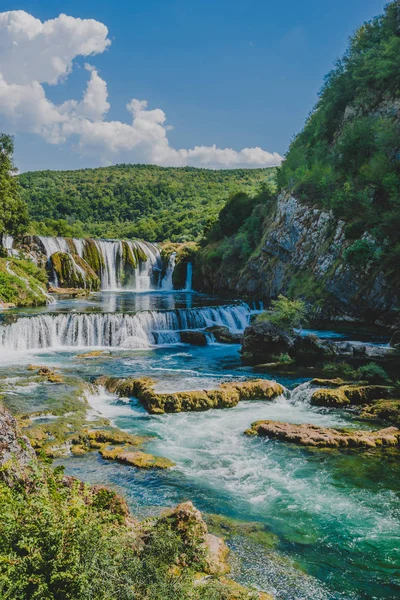 Vodopád Strbacki Buk Řeka Una Bosna Hercegovina — Stock fotografie