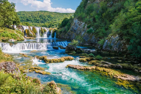 Cascata Strbacki Buk Fiume Una Bosnia Erzegovina — Foto Stock