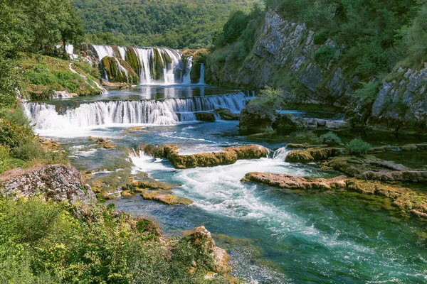 Cascata Strbacki Buk Sul Fiume Una Bosnia Erzegovina — Foto Stock
