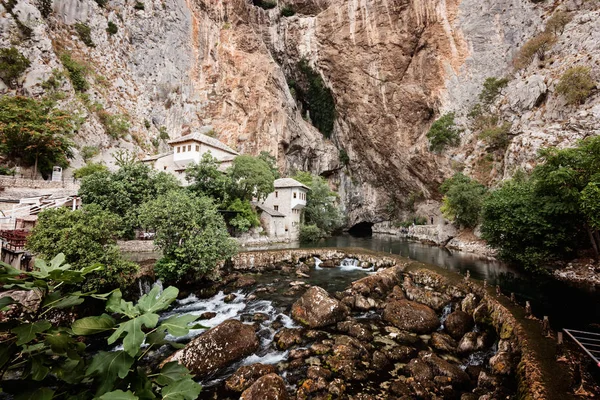 Casa Derviche Blagaj Río Buna Bosnia Herzegovina —  Fotos de Stock