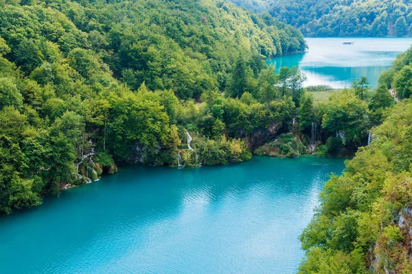 Turkusowa Woda Parku Narodowym Jezior Plitwickich Chorwacja Europy — Zdjęcie stockowe
