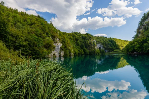 Turkuaz su Plitvice Gölleri Milli Parkı. Hırvatistan. Europe. 