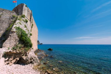 Kalenin tarihi kentin, Budva Riviera, Karadağ.