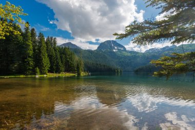 Doğal peyzaj. Dağ göl, Kara Göl, Durmitor Milli Parkı, Karadağ