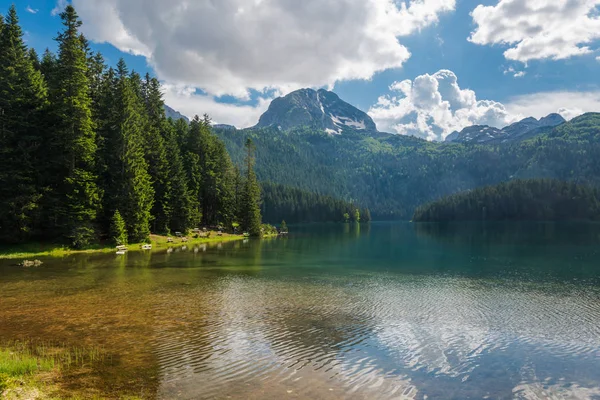 Naturalny Krajobraz Górskie Jezioro Jezioro Czarne Park Narodowy Durmitor Czarnogóra — Zdjęcie stockowe