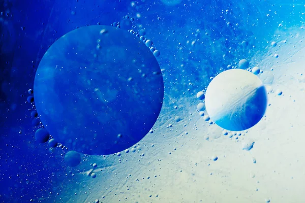 抽象气泡背景 油和水滴 — 图库照片