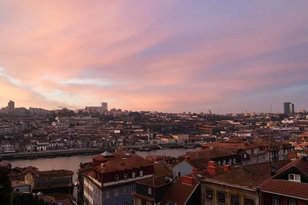 Panoramic View Old Porto Douro River Sunrise Porto Portugal — Stock Photo, Image