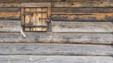 kilit eski ahşap ev ile vintage pencere