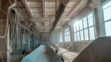 Asansördeki fotoğraf tanecikli taşıyıcı. Tarım Sanayi Arkaplanı