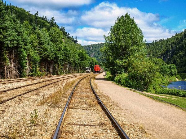 Lone train to Agawa Canyon, Algoma, ON, Canada