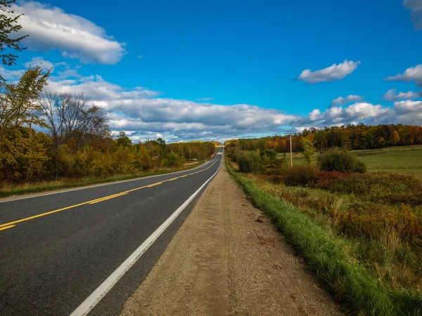 Highway to Manitowaning, Manitoulin Islands, Ontario, Canada, in the fall