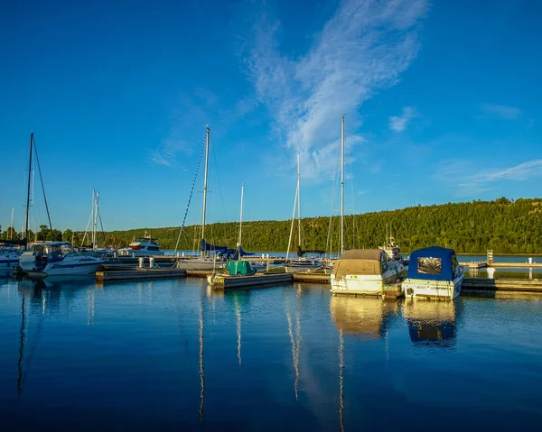 Boats Gore Bay Manitoulin Island — Stock Photo, Image