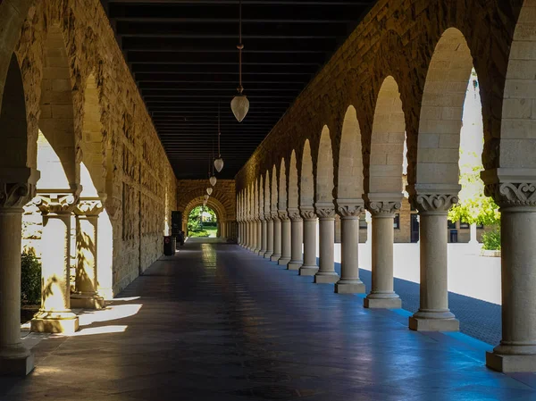 Symmetrical corridor in Stanford University, CA
