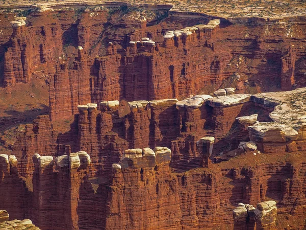 Snow Sand Top Rocks Canyonland — Stock Photo, Image